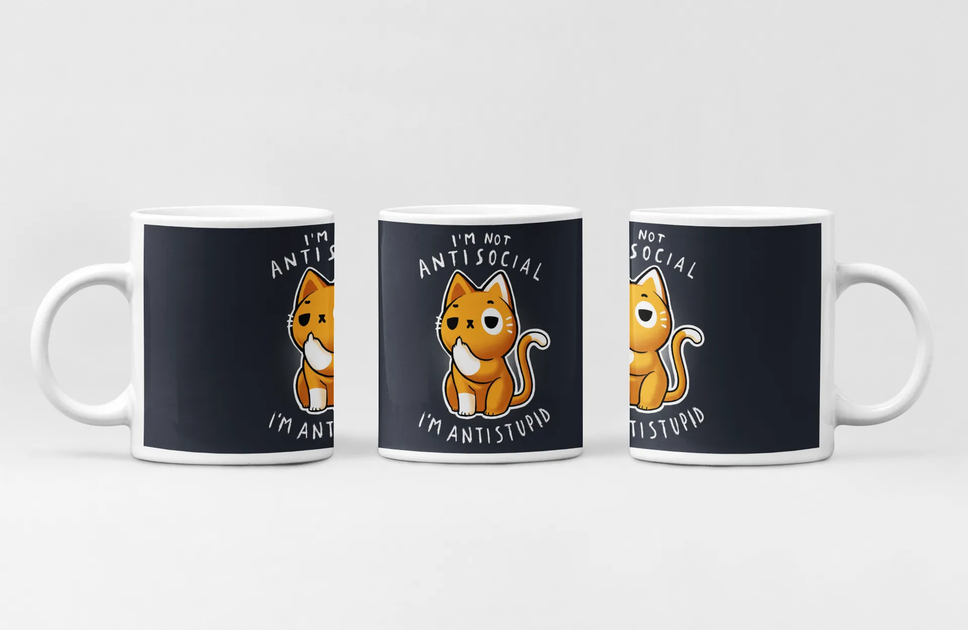 Funny Antisocial Cat