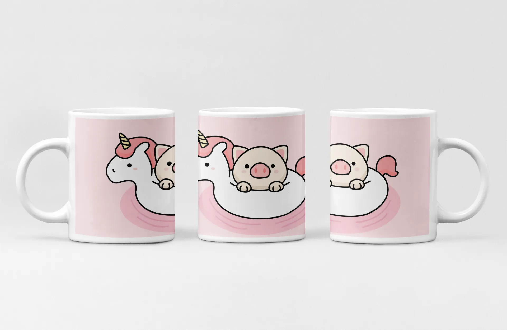 Cute Pig Riding a Unicorn Float