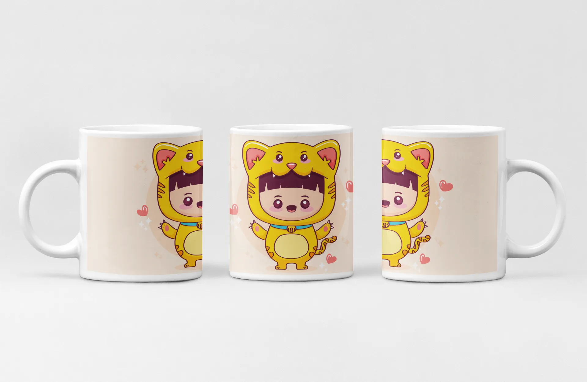 Cute Child in Tiger Costume