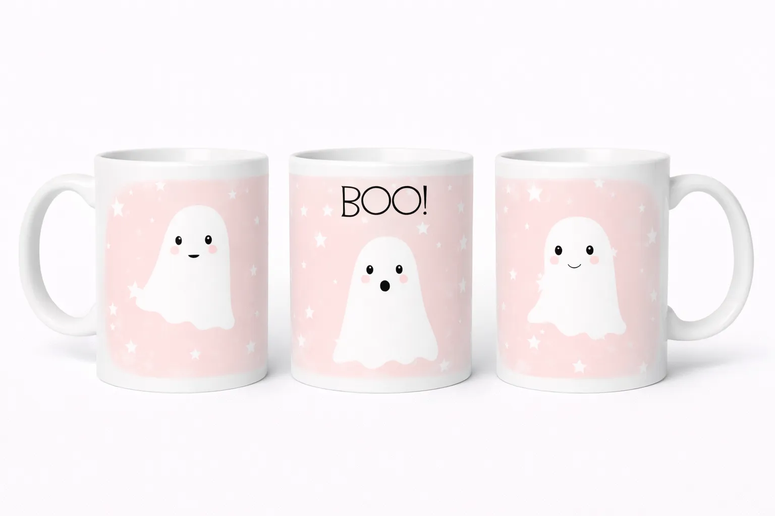 Cute “BOO!” Ghosts