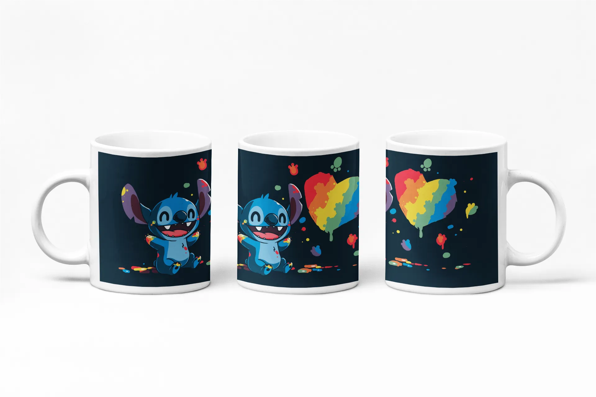 Colorful Alien with Rainbow Heart