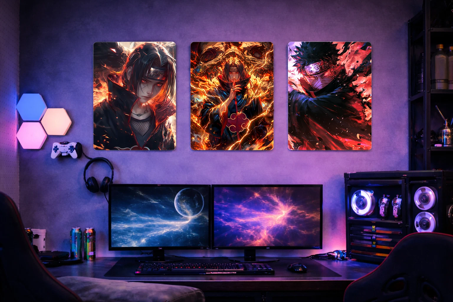 Itachi Uchiha Aluminium Poster – Naruto Akatsuki Anime Metal Wall Art