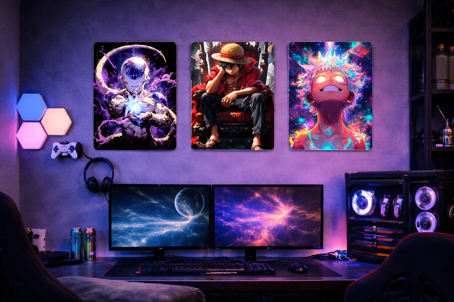 Monkey D.Luffy Aluminium Poster – One Piece Anime Metal Wall Art