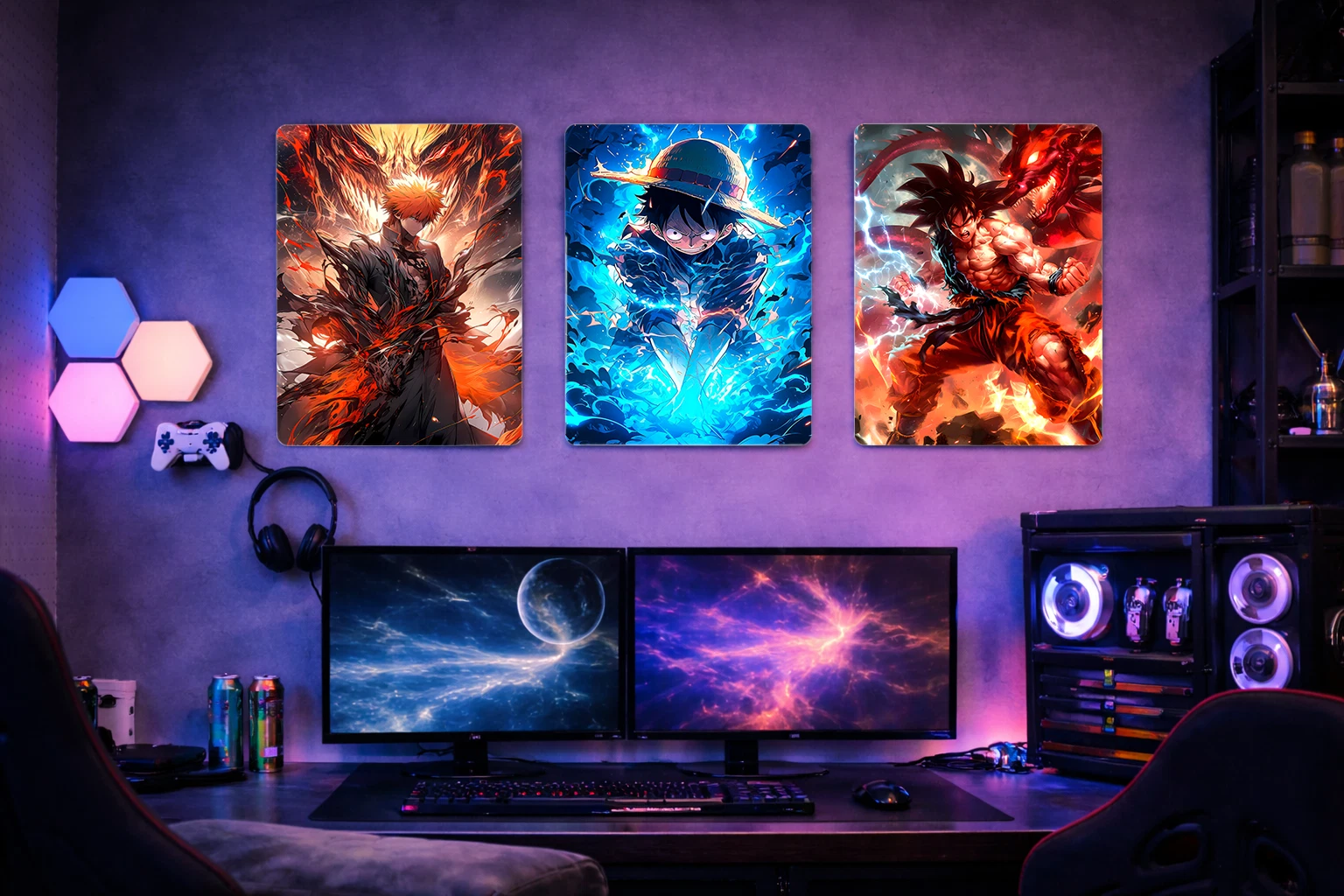 Monkey D.Luffy Aluminium Poster – One Piece Anime Metal Wall Art