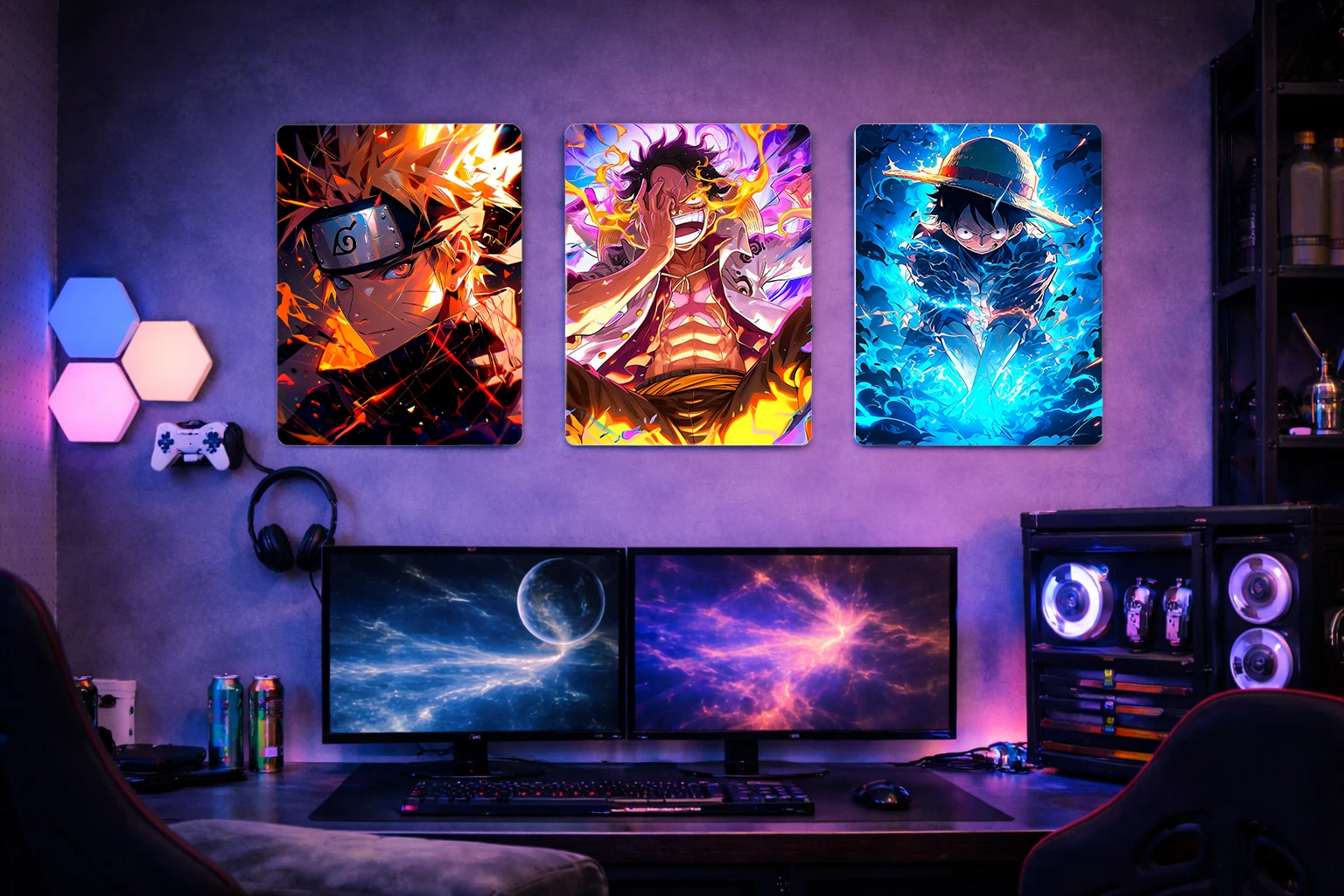 Monkey D.Luffy Aluminium Poster – One Piece Anime Metal Wall Art