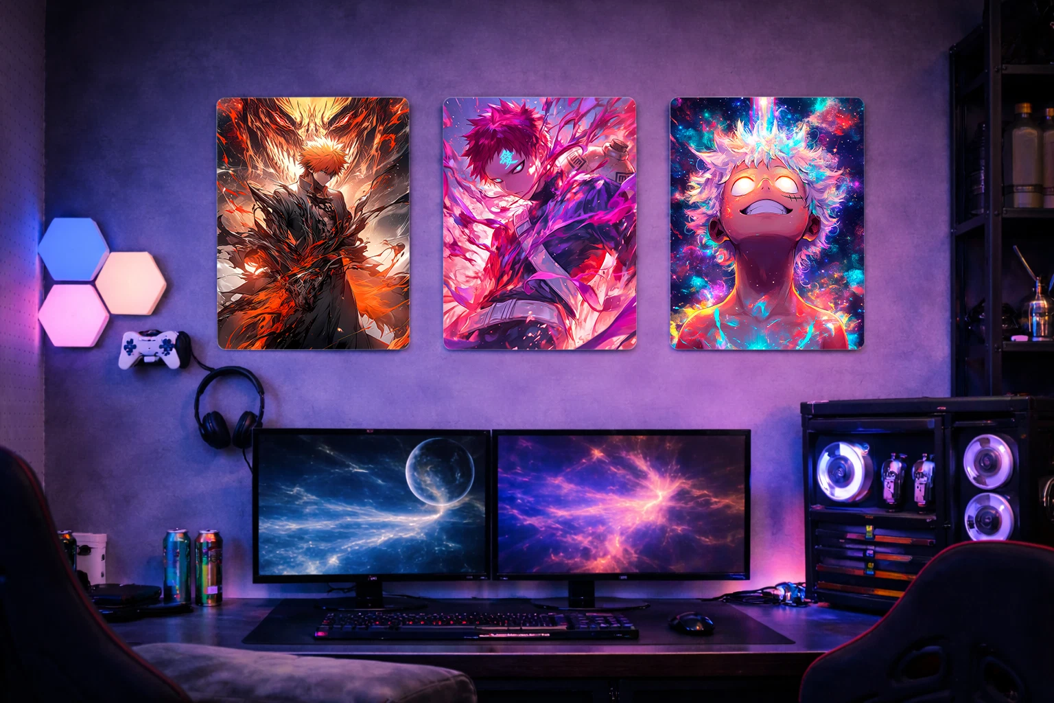 Shoto Todoroki Aluminium Poster – My Hero Academia Anime Metal Wall Art