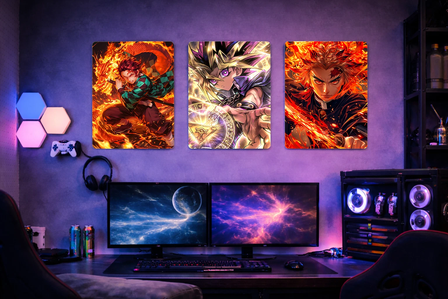 Yugi Muto Aluminium Poster – Yu-Gi-Oh Anime Metal Wall Art