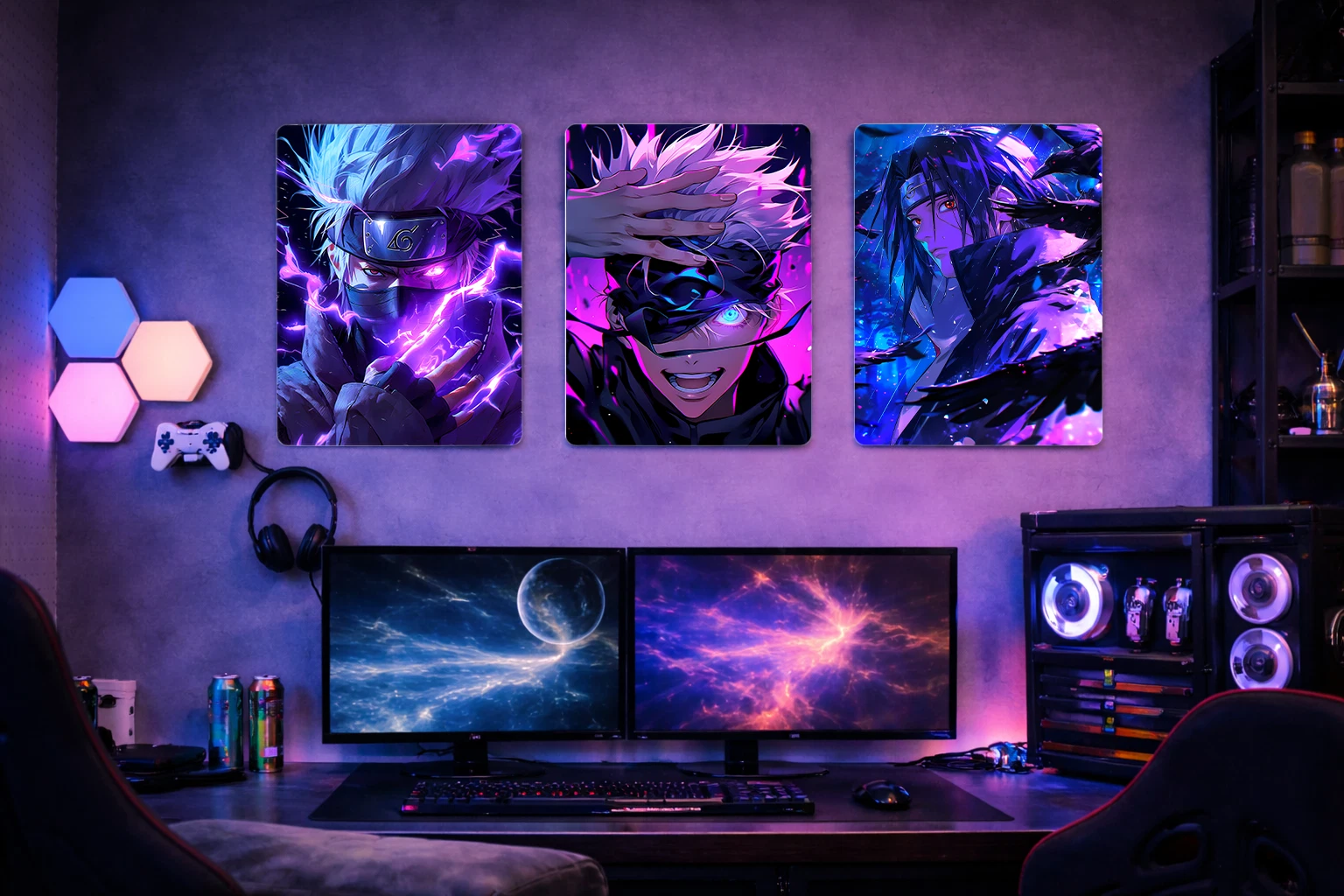 Satoru Gojo Aluminium Poster – Jujutsu Kaisen Anime Metal Wall Art