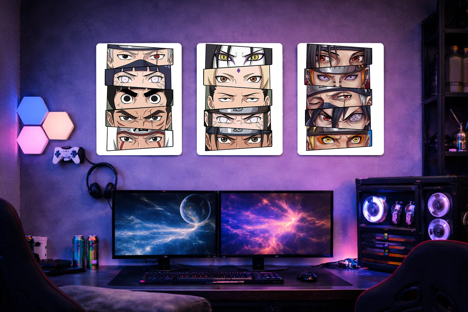 Naruto Legends Eyes Aluminium Poster – Anime Metal Wall Art