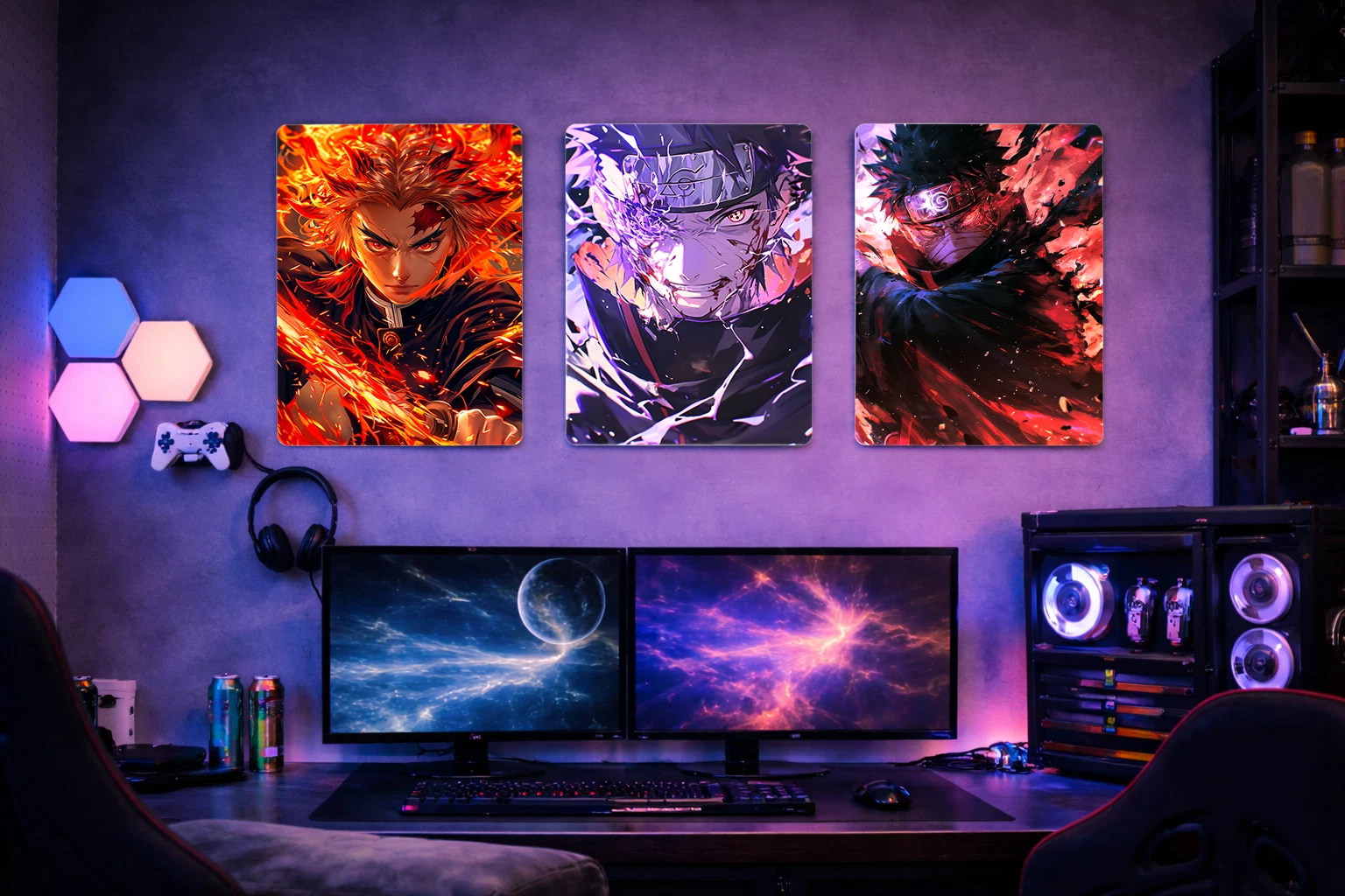 Obito Uchiha Aluminium Poster – Naruto Anime Metal Wall Art
