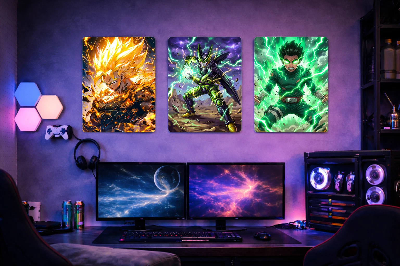 Perfect Cell Aluminium Poster – Dragon Ball Z Anime Metal Wall Art